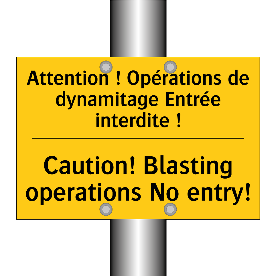 Attention ! Opérations de dynamitage  /.../ - Caution! Blasting operations No  /.../