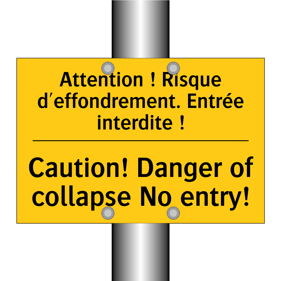 Attention ! Risque d'effondrement.  /.../ - Caution! Danger of collapse No  /.../