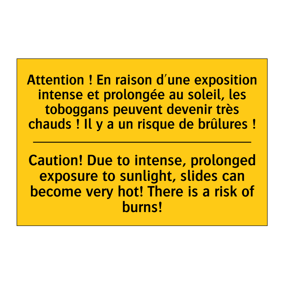 Attention ! En raison d'une exposition  /.../ - Caution! Due to intense, prolonged  /.../