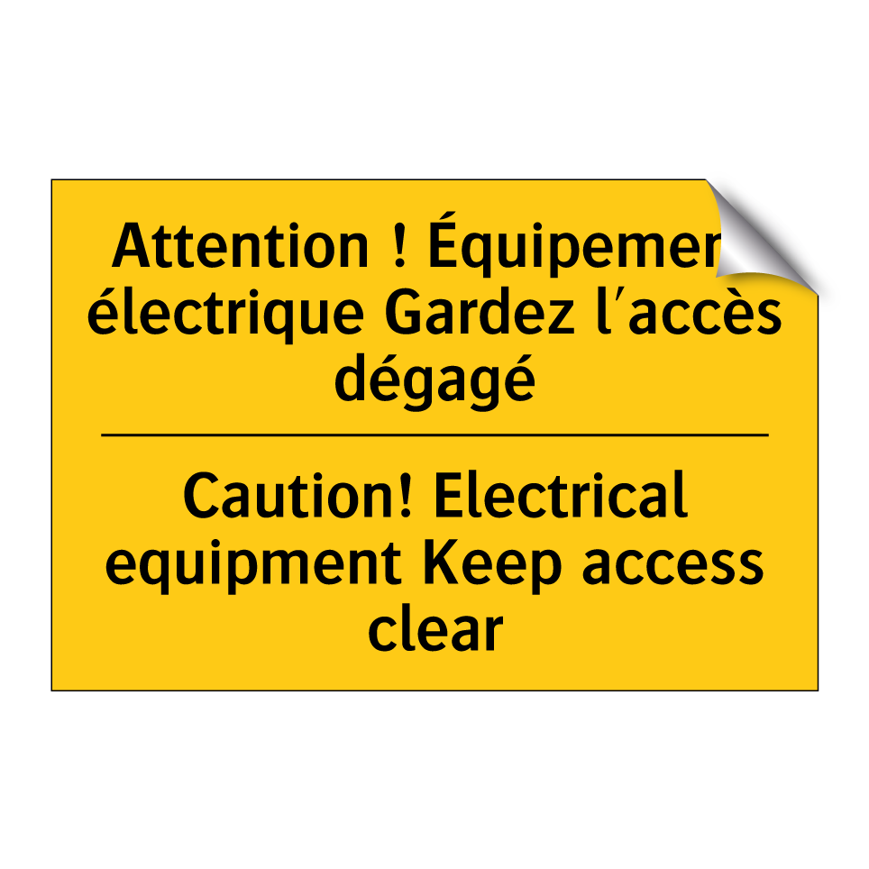Attention ! Équipement électrique  /.../ - Caution! Electrical equipment  /.../