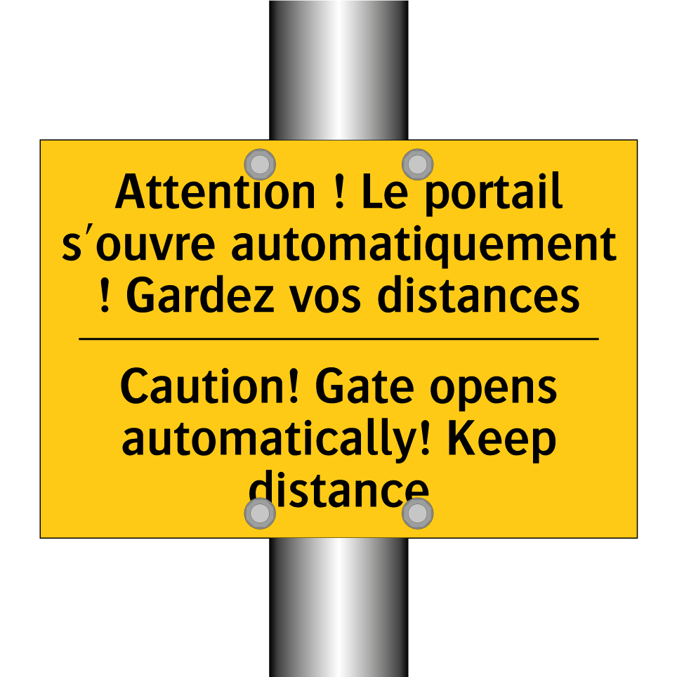 Attention ! Le portail s'ouvre  /.../ - Caution! Gate opens automatically!  /.../