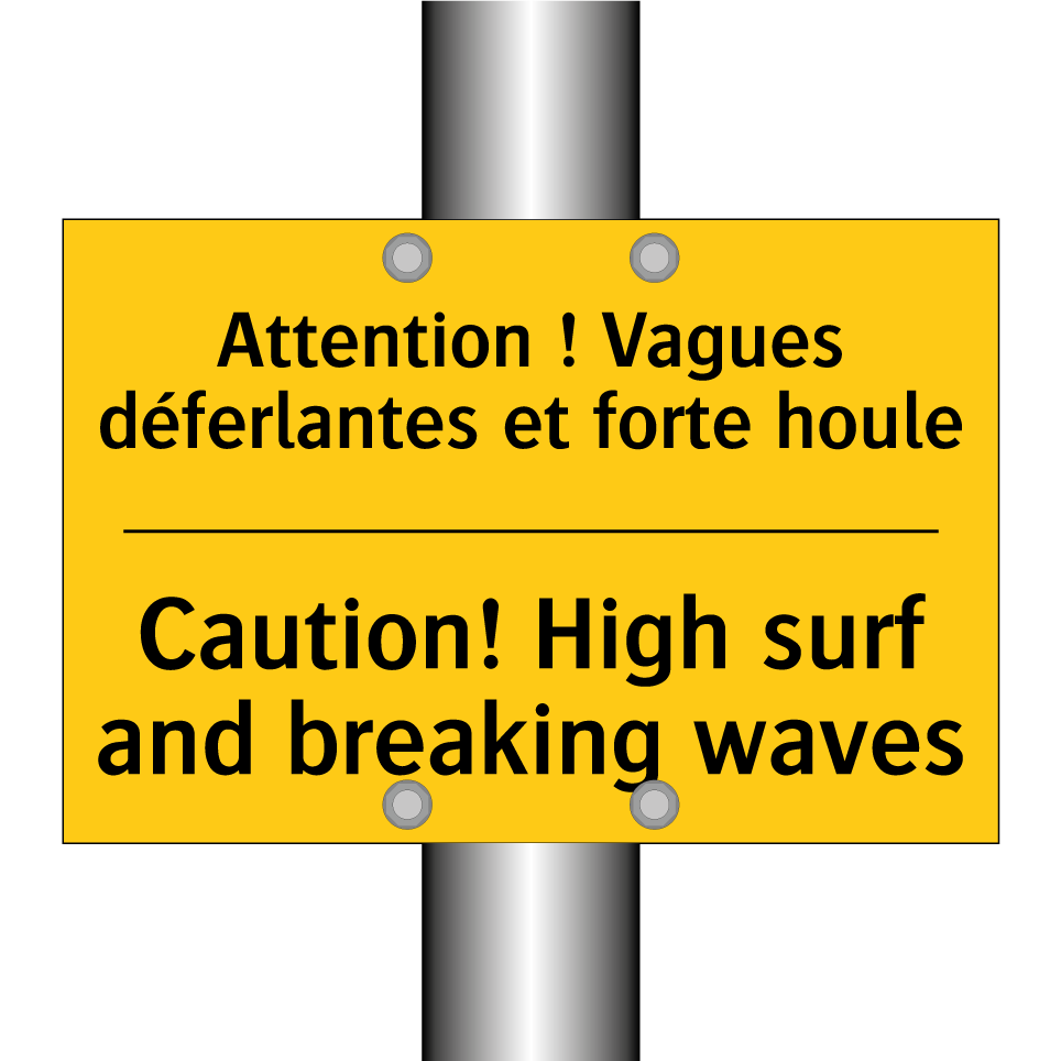 Attention ! Vagues déferlantes  /.../ - Caution! High surf and breaking  /.../