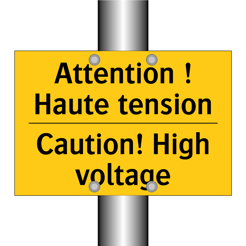 Attention ! Haute tension - Caution! High voltage
