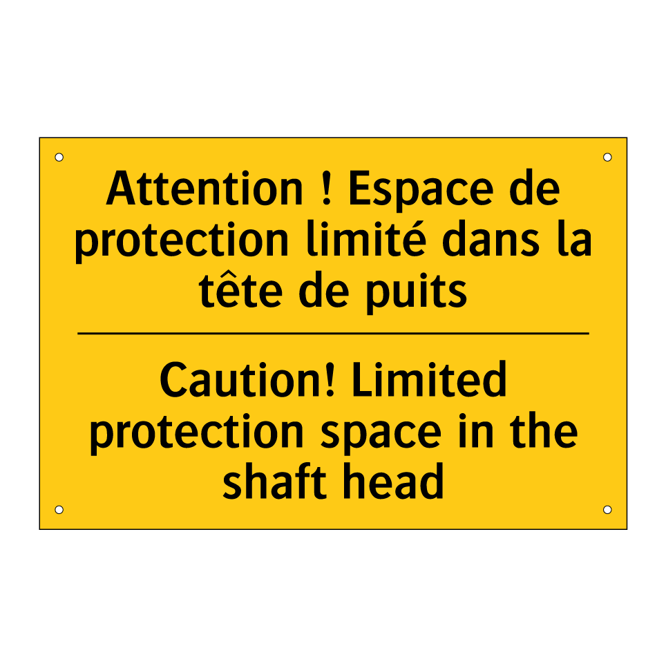 Attention ! Espace de protection  /.../ - Caution! Limited protection space  /.../