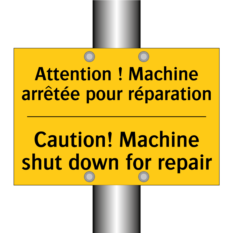 Attention ! Machine arrêtée pour  /.../ - Caution! Machine shut down for  /.../