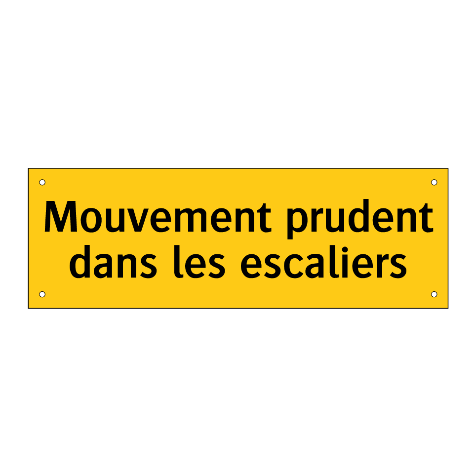 Mouvement prudent dans les escaliers