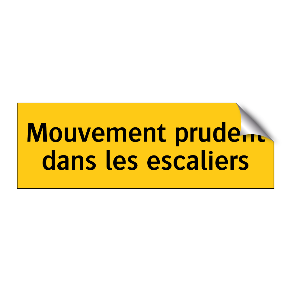 Mouvement prudent dans les escaliers