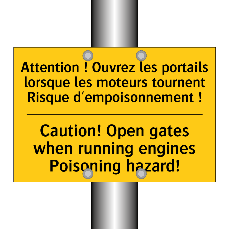 Attention ! Ouvrez les portails  /.../ - Caution! Open gates when running  /.../