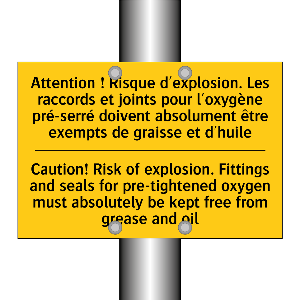 Attention ! Risque d'explosion.  /.../ - Caution! Risk of explosion. Fittings  /.../