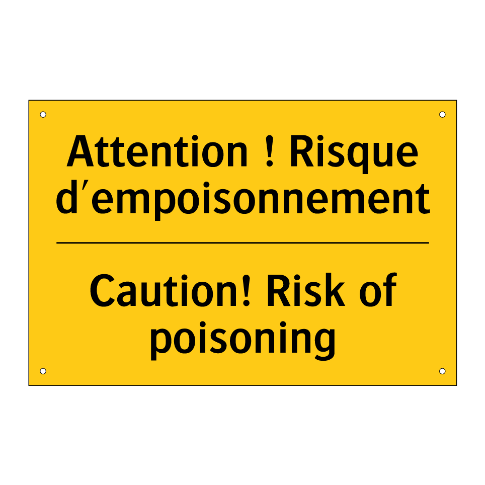 Attention ! Risque d'empoisonnement /.../ - Caution! Risk of poisoning