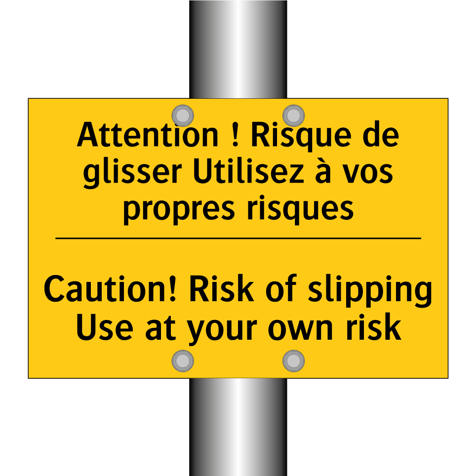 Attention ! Risque de glisser  /.../ - Caution! Risk of slipping Use  /.../