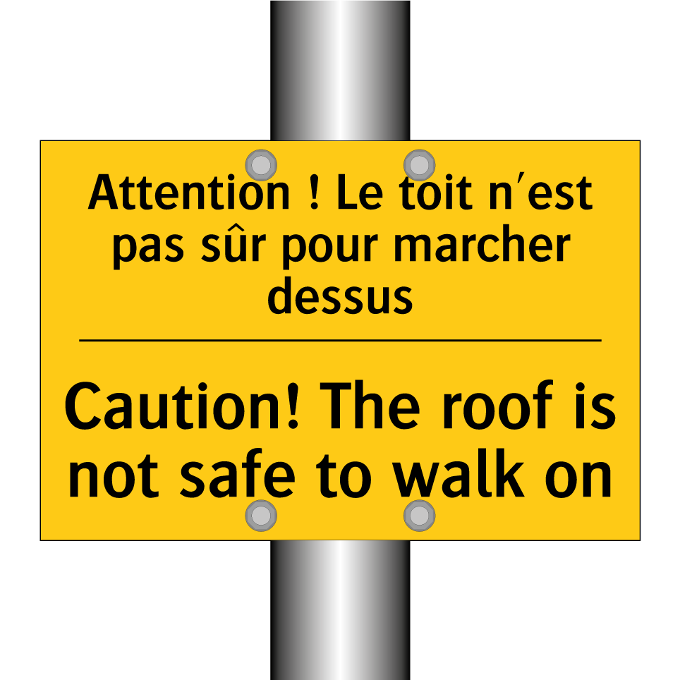 Attention ! Le toit n'est pas  /.../ - Caution! The roof is not safe  /.../