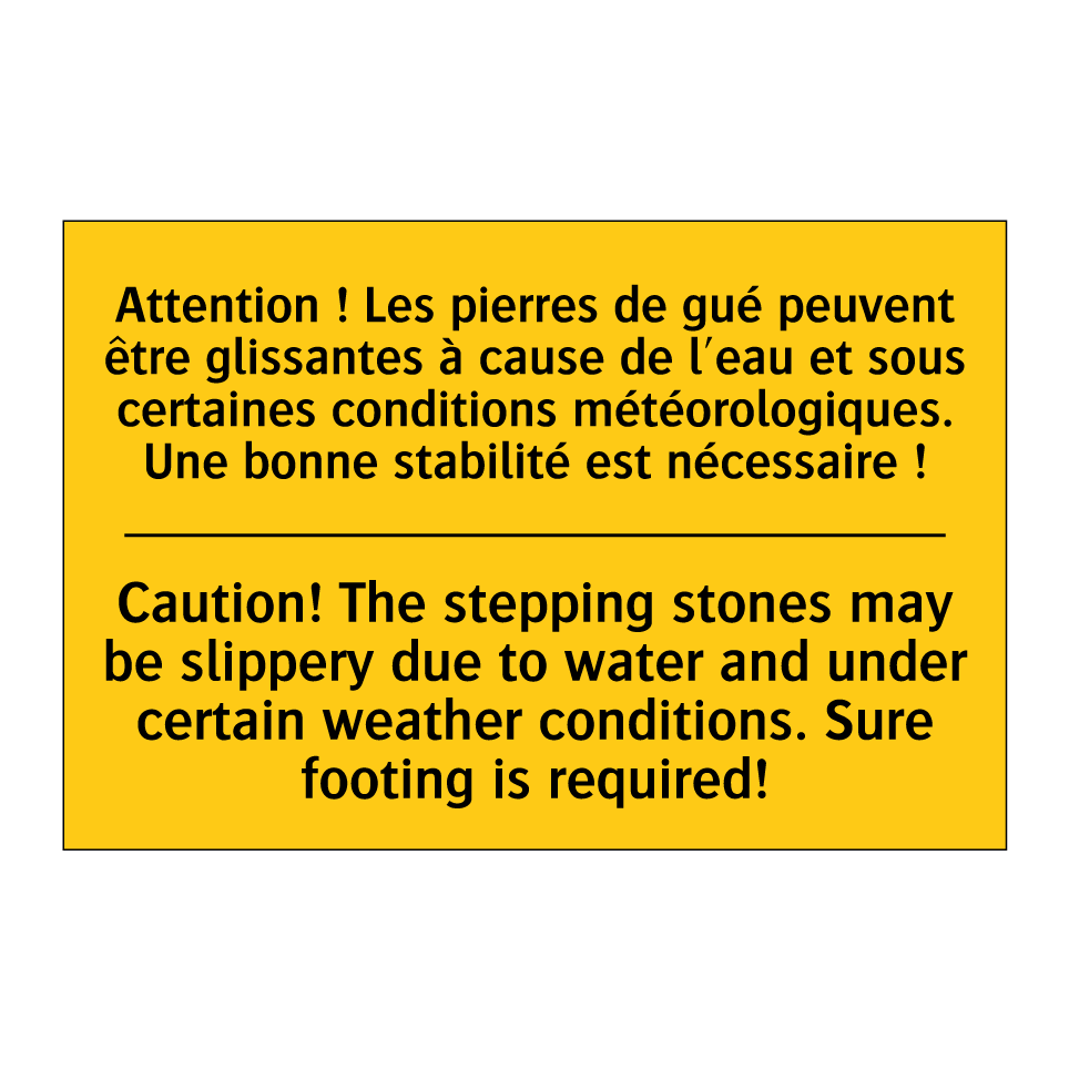 Attention ! Les pierres de gué  /.../ - Caution! The stepping stones may  /.../