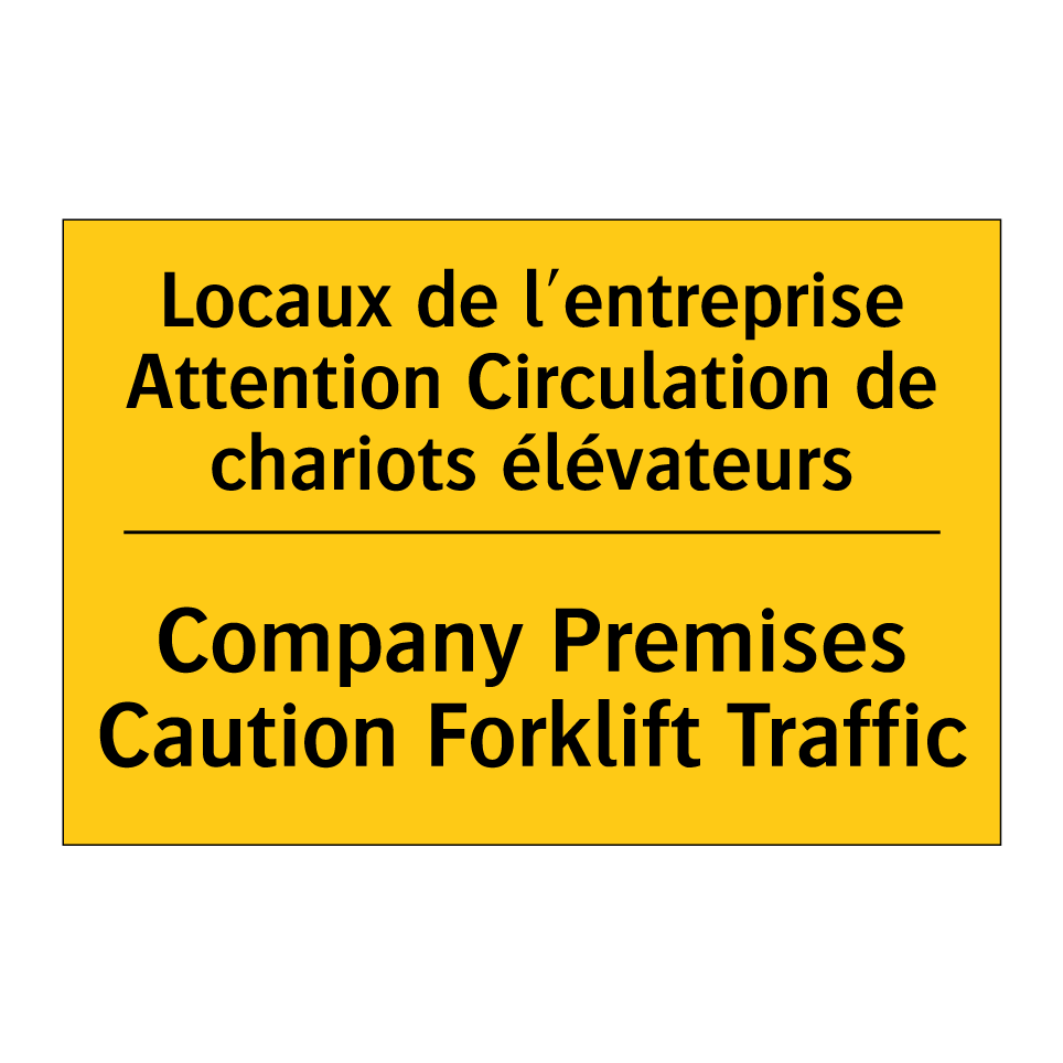 Locaux de l'entreprise Attention  /.../ - Company Premises Caution Forklift  /.../