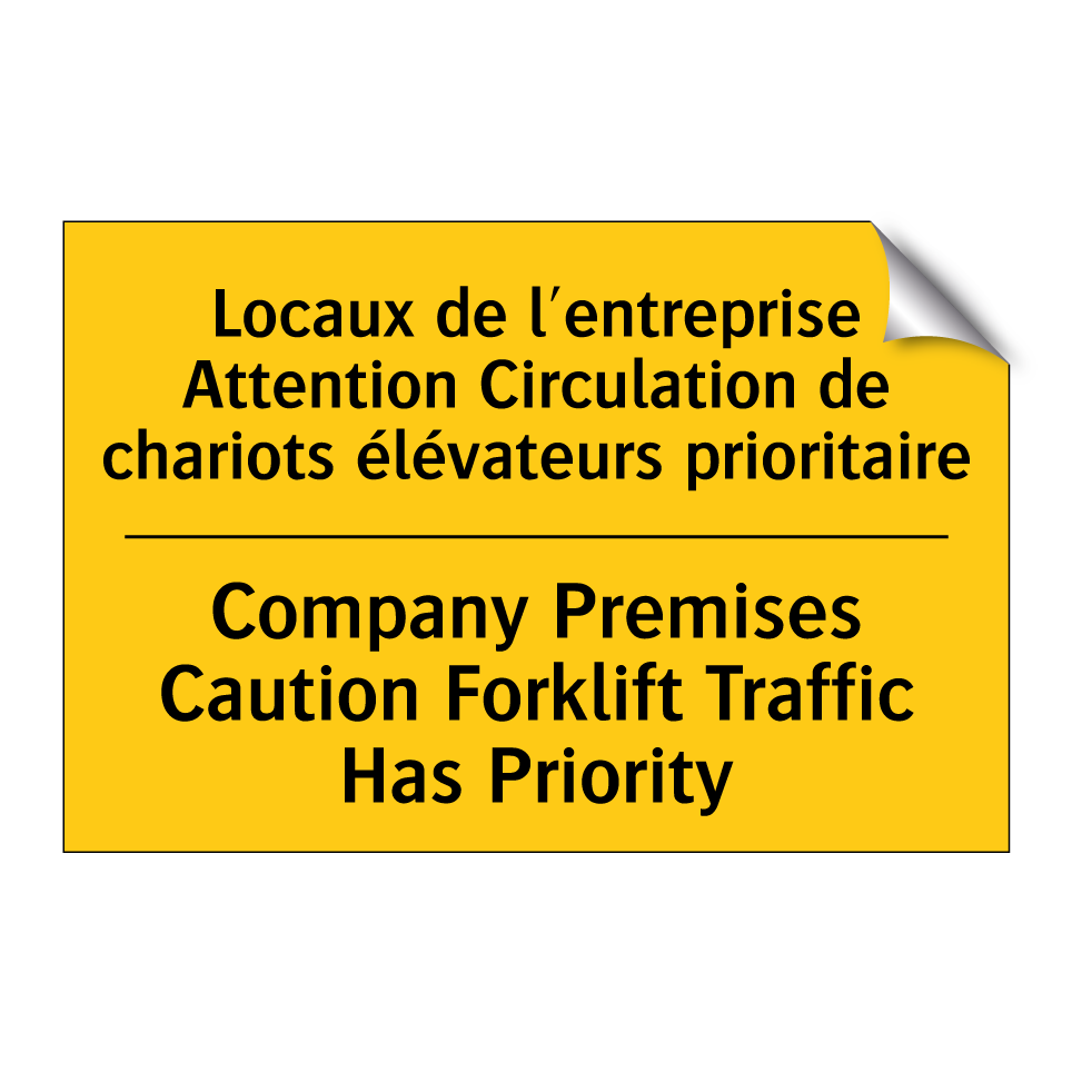 Locaux de l'entreprise Attention  /.../ - Company Premises Caution Forklift  /.../