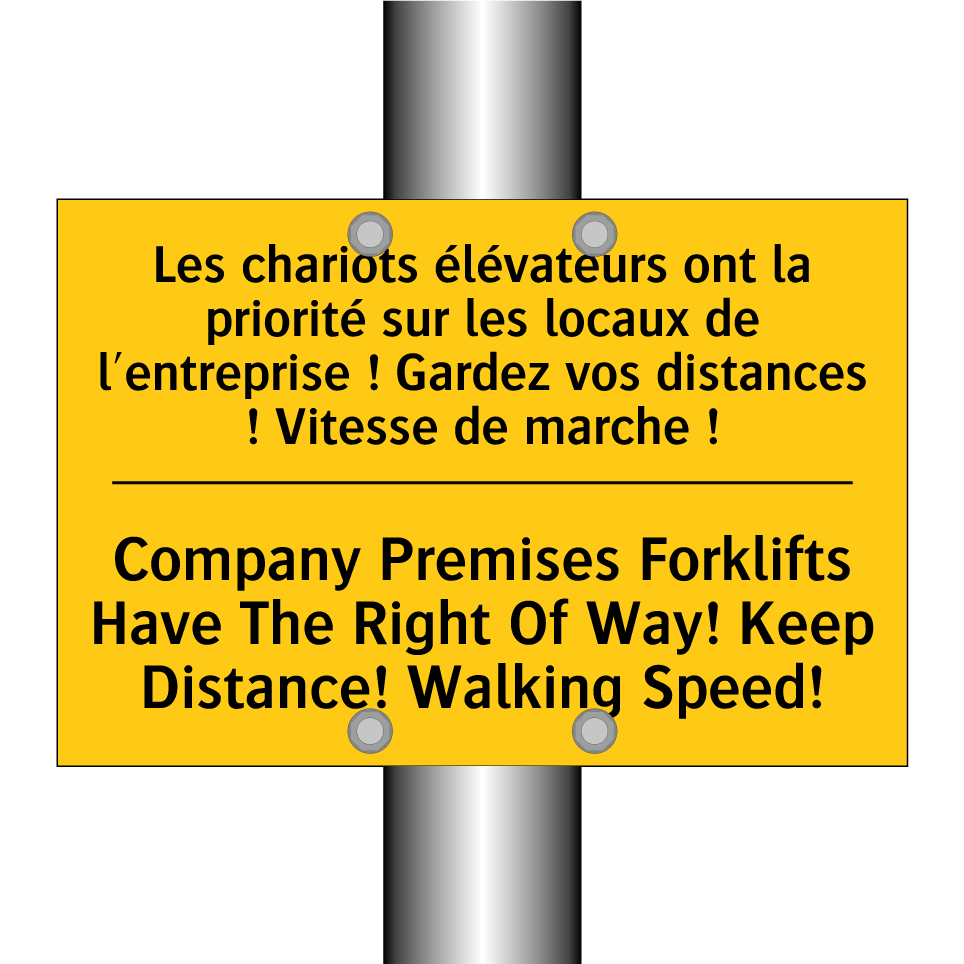 Les chariots élévateurs ont la  /.../ - Company Premises Forklifts Have  /.../