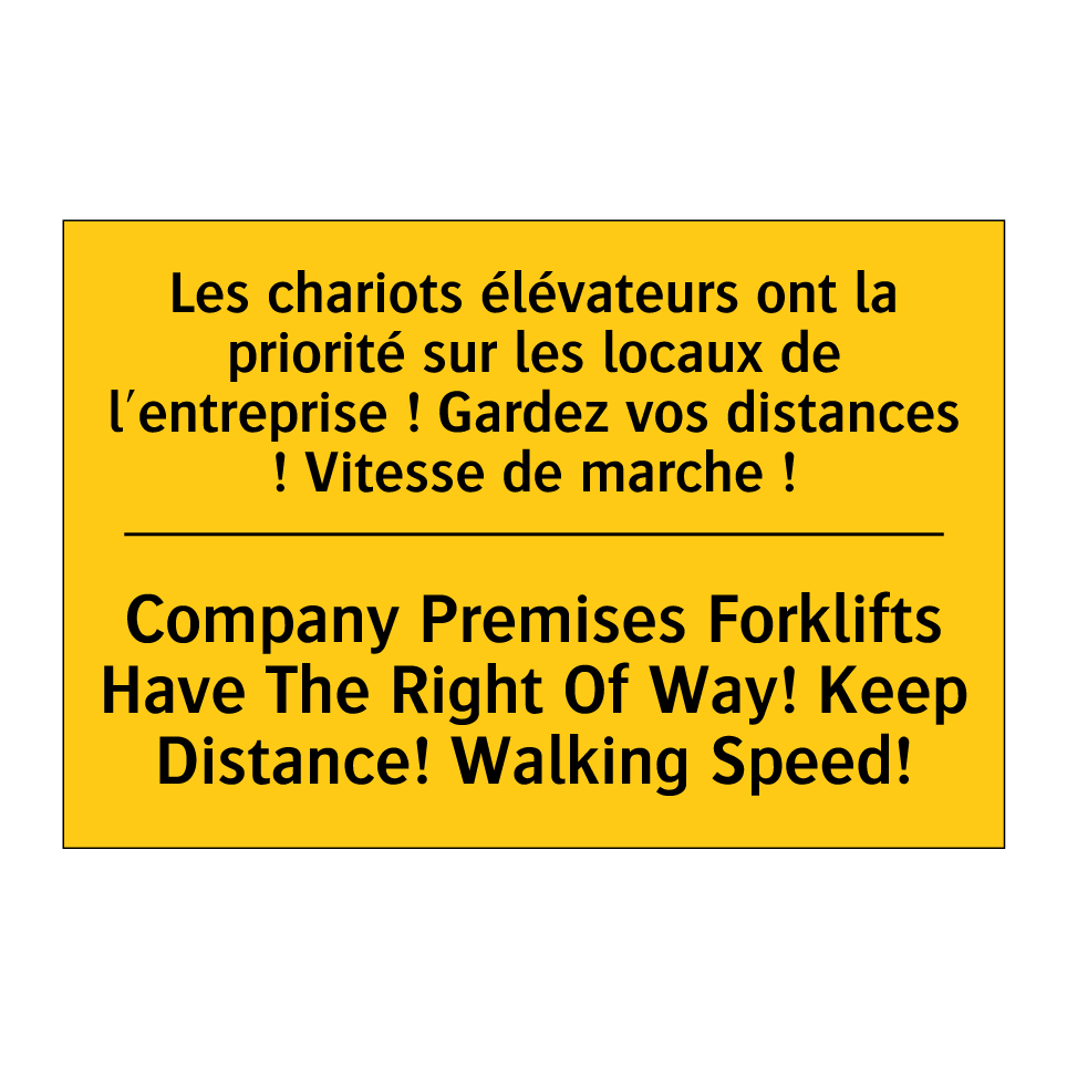 Les chariots élévateurs ont la  /.../ - Company Premises Forklifts Have  /.../