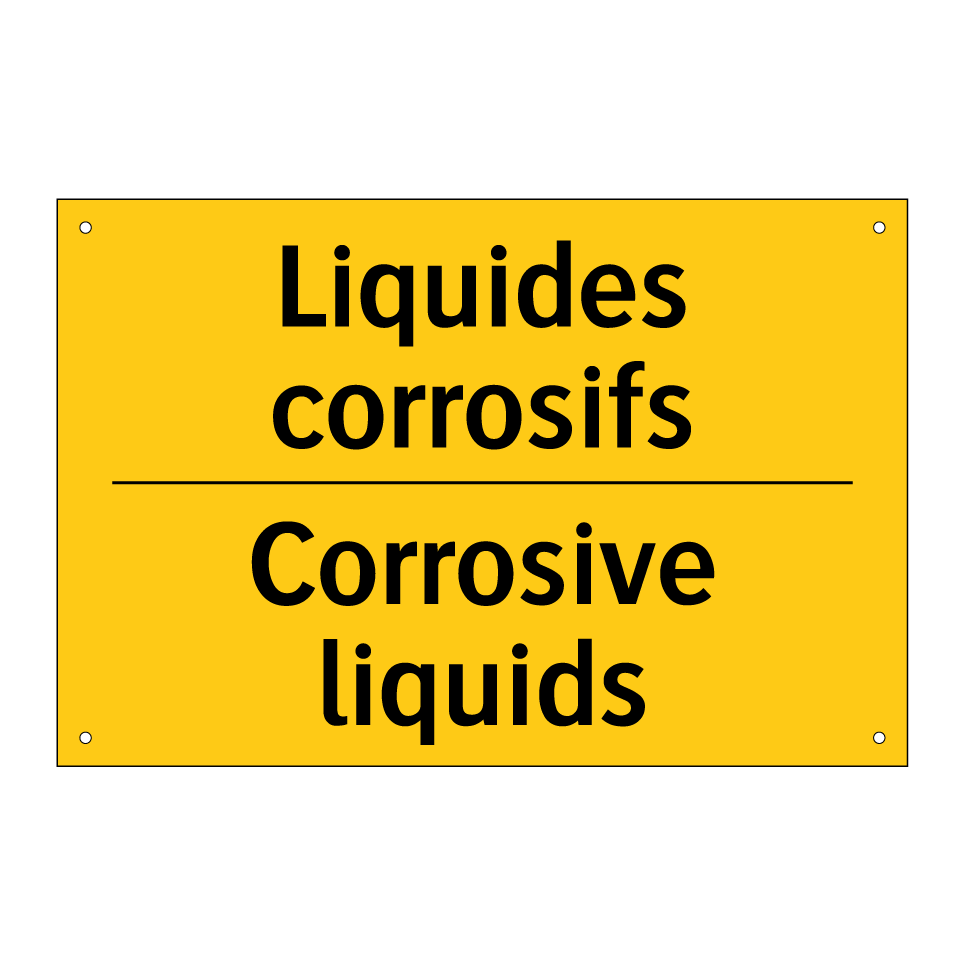 Liquides corrosifs - Corrosive liquids