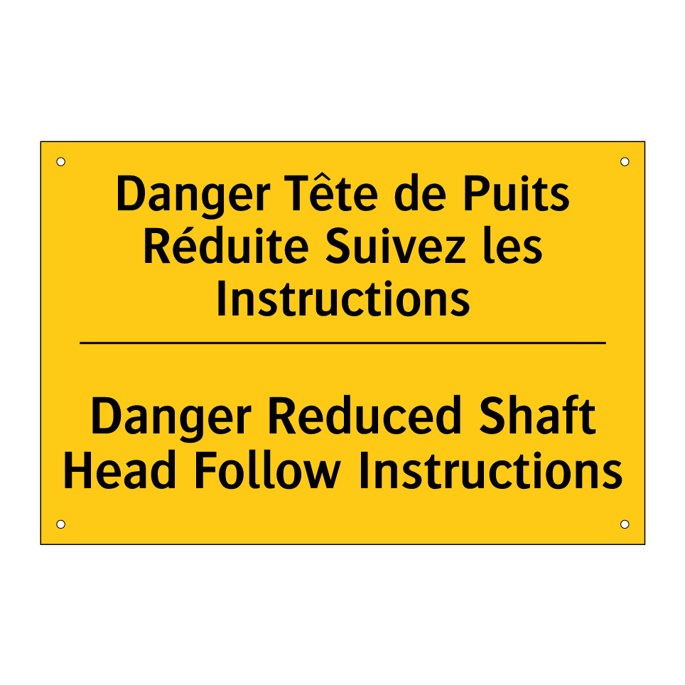 Danger Tête de Puits Réduite Suivez  /.../ - Danger Reduced Shaft Head Follow  /.../
