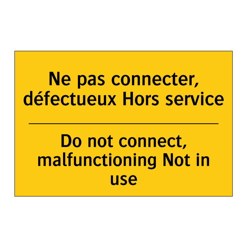 Ne pas connecter, défectueux Hors  /.../ - Do not connect, malfunctioning  /.../