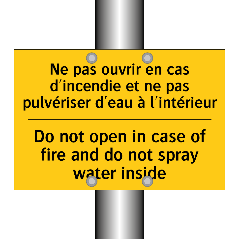 Ne pas ouvrir en cas d'incendie  /.../ - Do not open in case of fire and  /.../