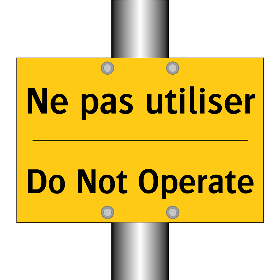 Ne pas utiliser - Do Not Operate