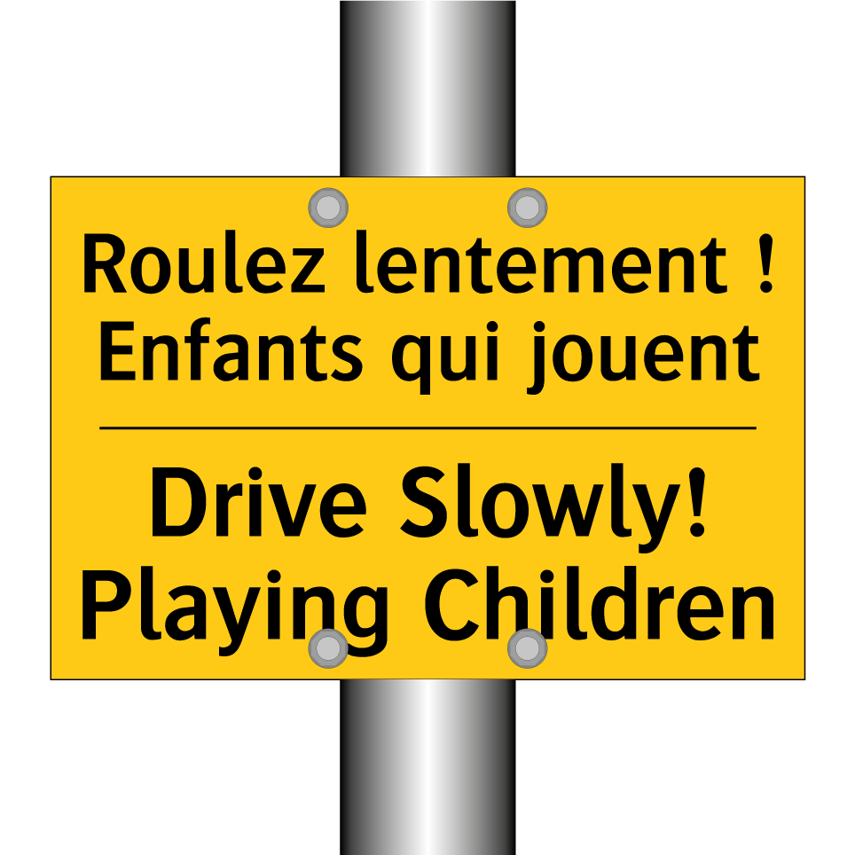 Roulez lentement ! Enfants qui  /.../ - Drive Slowly! Playing Children