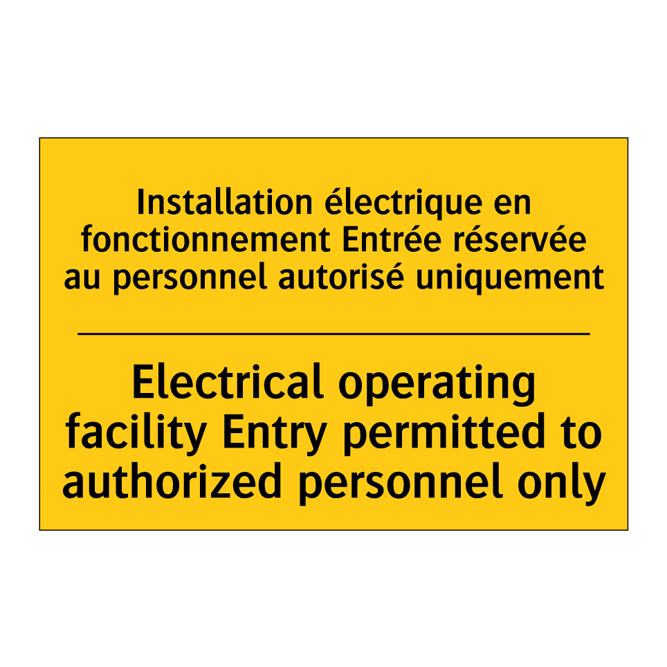 Installation électrique en fonctionnement  /.../ - Electrical operating facility  /.../