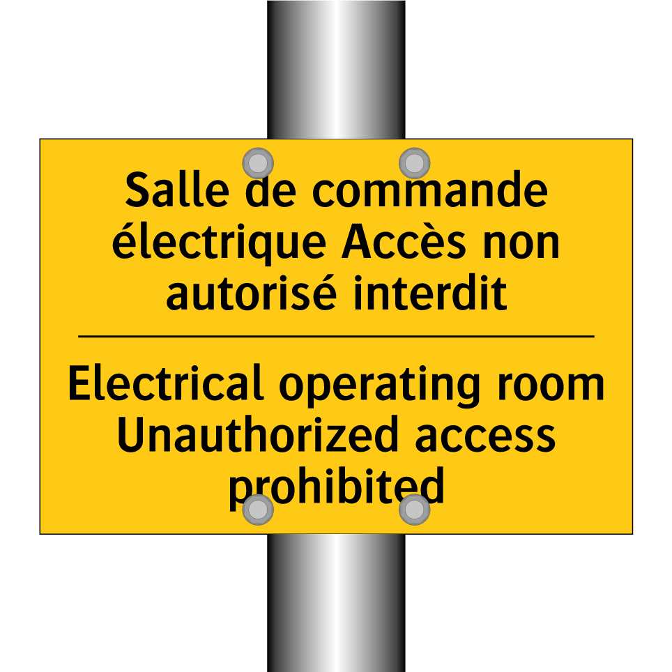 Salle de commande électrique Accès  /.../ - Electrical operating room Unauthorized  /.../