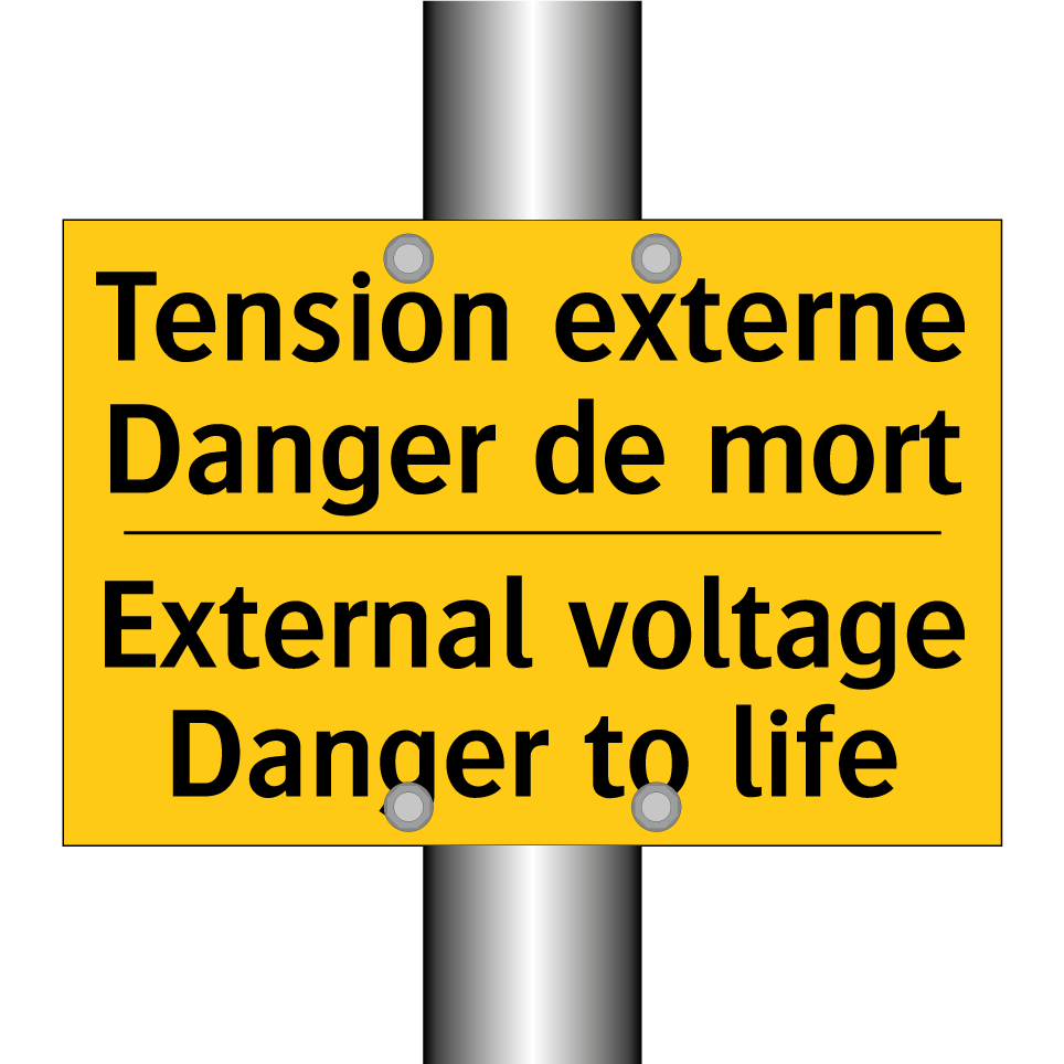 Tension externe Danger de mort - External voltage Danger to life /.../