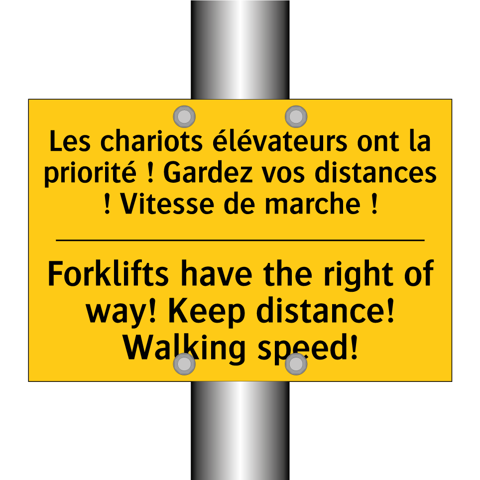 Les chariots élévateurs ont la  /.../ - Forklifts have the right of way!  /.../