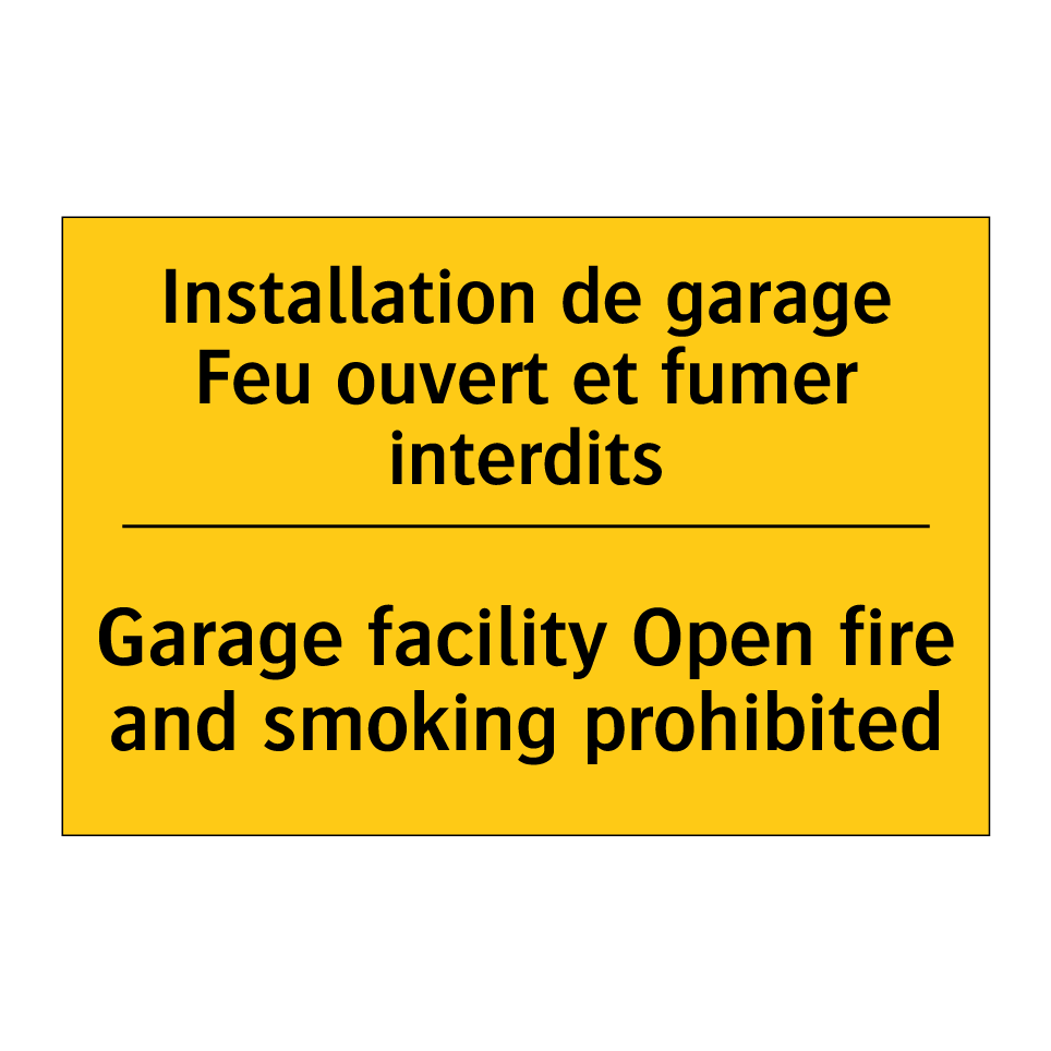 Installation de garage Feu ouvert  /.../ - Garage facility Open fire and  /.../
