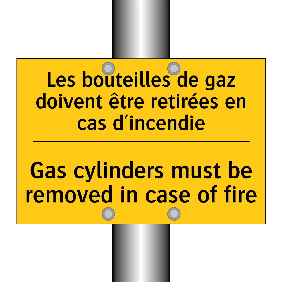 Les bouteilles de gaz doivent  /.../ - Gas cylinders must be removed  /.../