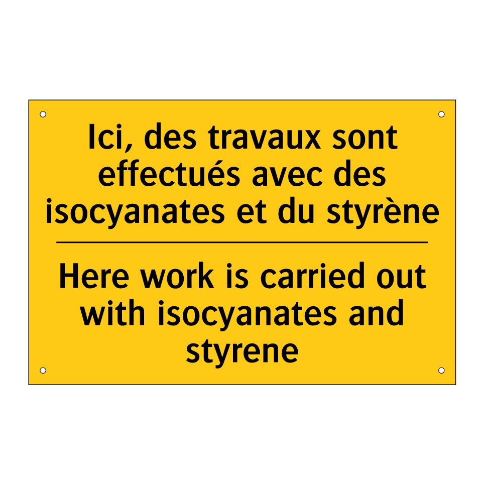 Ici, des travaux sont effectués  /.../ - Here work is carried out with  /.../