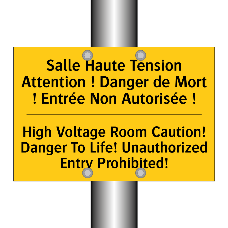 Salle Haute Tension Attention  /.../ - High Voltage Room Caution! Danger  /.../