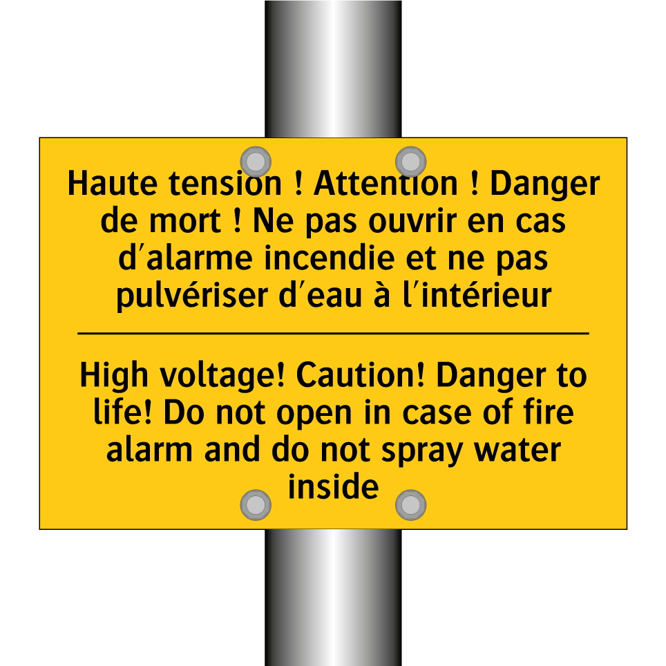Haute tension ! Attention ! Danger  /.../ - High voltage! Caution! Danger  /.../