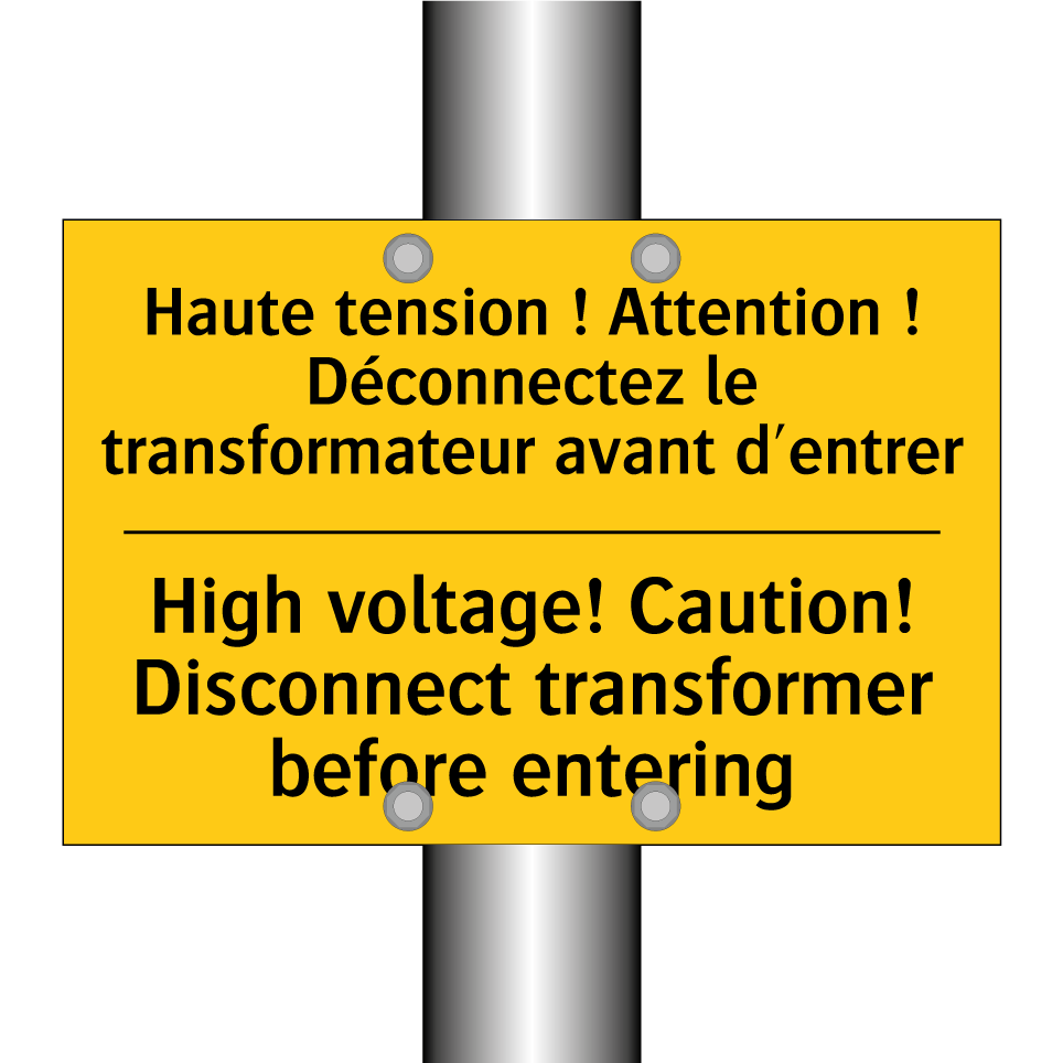 Haute tension ! Attention ! Déconnectez  /.../ - High voltage! Caution! Disconnect  /.../