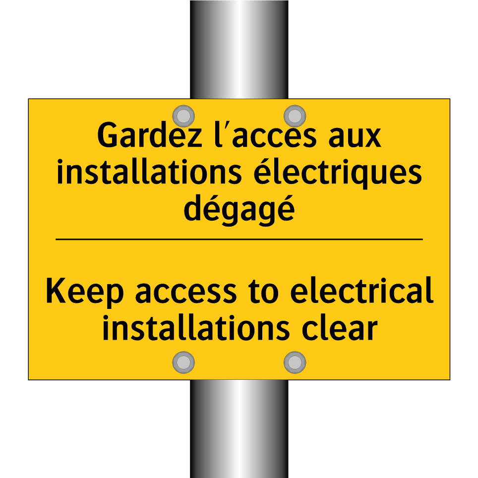 Gardez l'accès aux installations  /.../ - Keep access to electrical installations  /.../