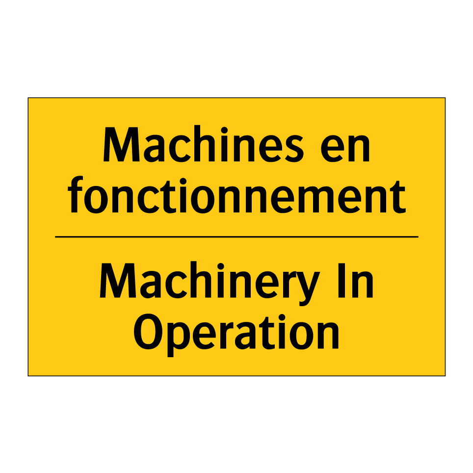 Machines en fonctionnement - Machinery In Operation