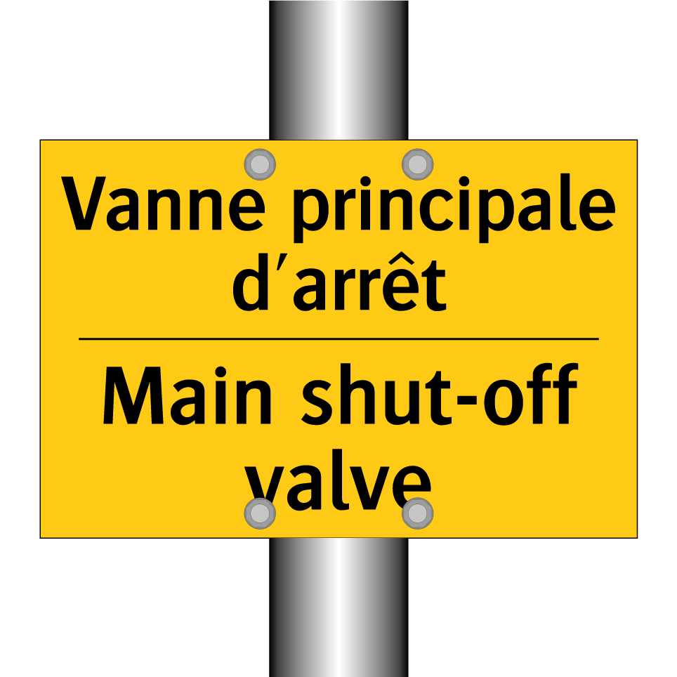 Vanne principale d'arrêt - Main shut-off valve