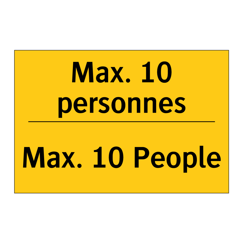 Max. 10 personnes - Max. 10 People