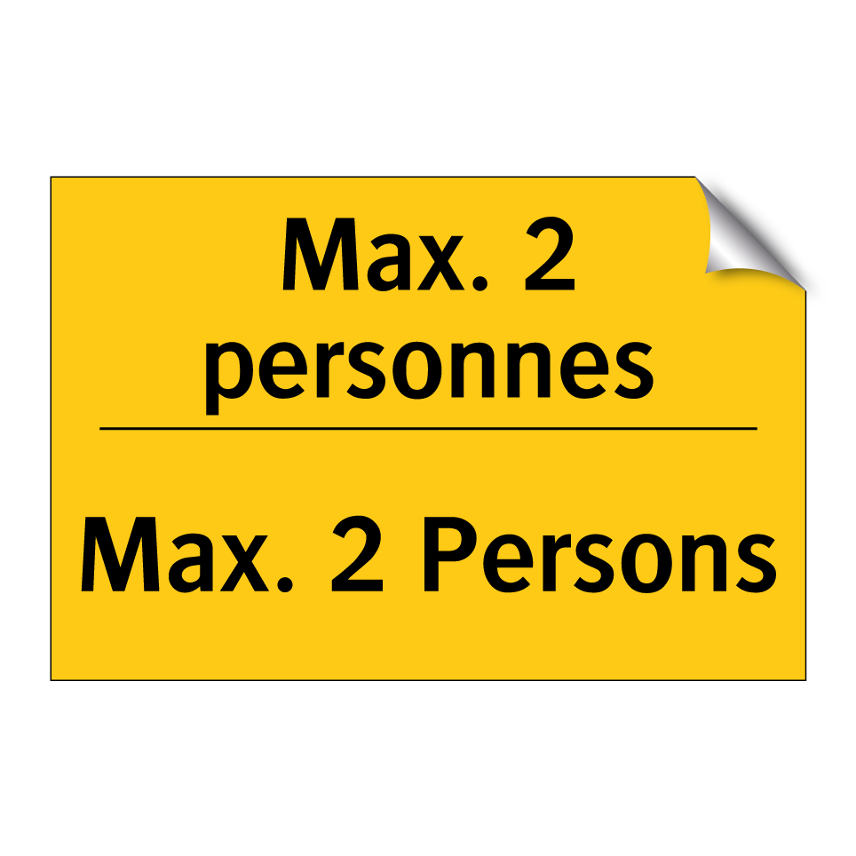 Max. 2 personnes - Max. 2 Persons
