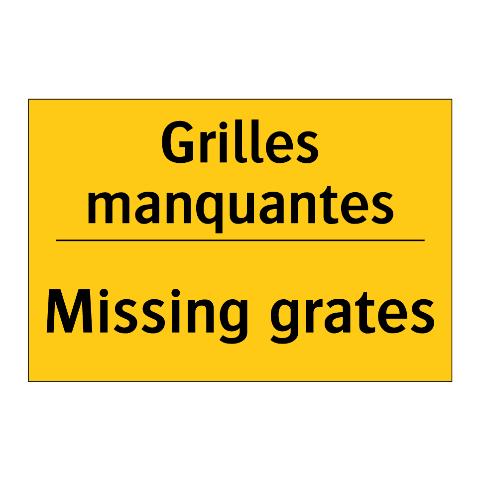 Grilles manquantes - Missing grates