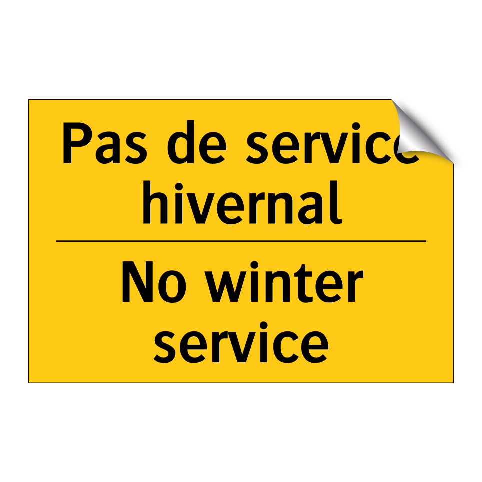 Pas de service hivernal - No winter service