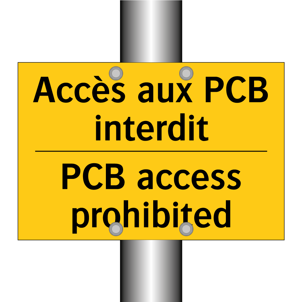 Accès aux PCB interdit - PCB access prohibited