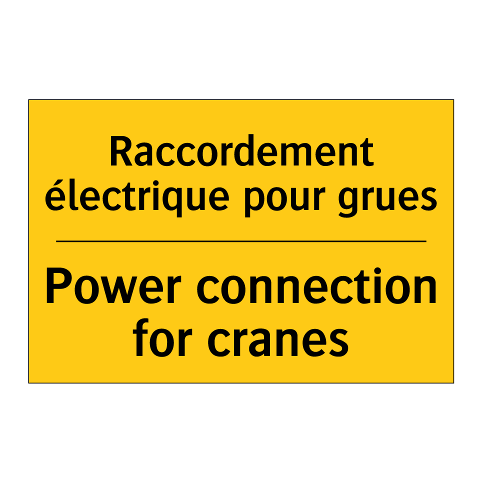 Raccordement électrique pour grues /.../ - Power connection for cranes