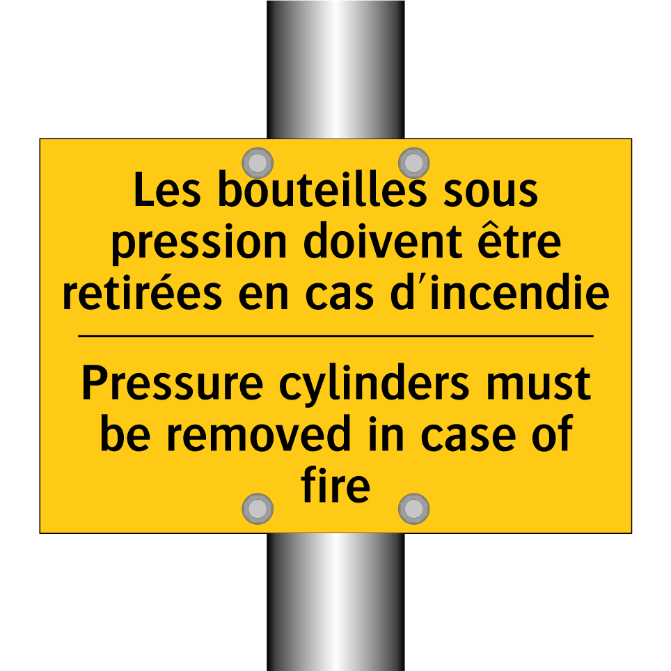 Les bouteilles sous pression doivent  /.../ - Pressure cylinders must be removed  /.../