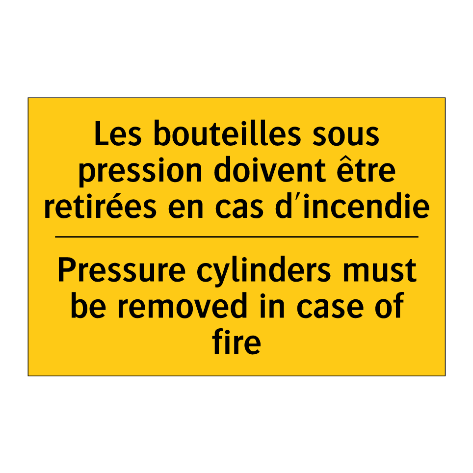 Les bouteilles sous pression doivent  /.../ - Pressure cylinders must be removed  /.../