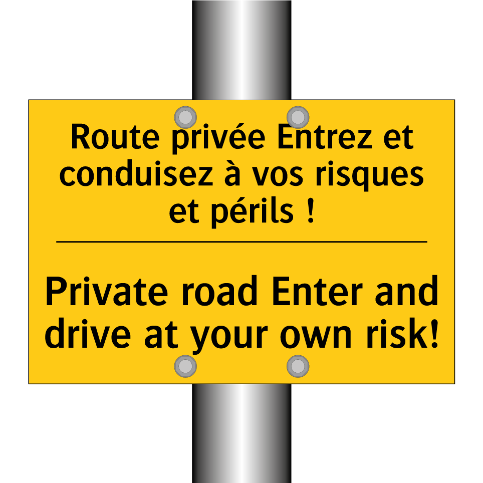 Route privée Entrez et conduisez  /.../ - Private road Enter and drive at  /.../