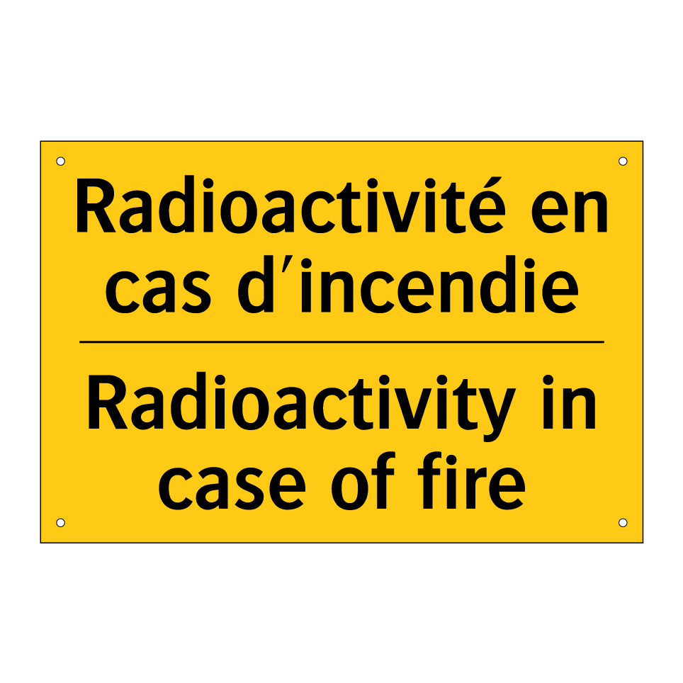 Radioactivité en cas d'incendie /.../ - Radioactivity in case of fire